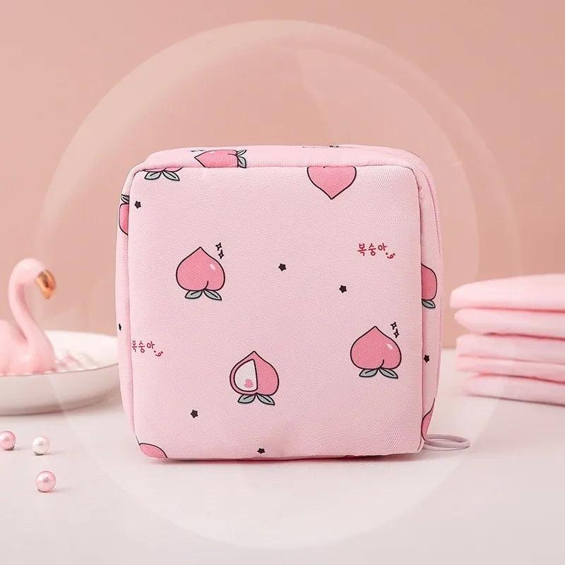 Cute Bear Large Capacity Sanitary Napkin Storage Bags Girls Cartoon Physiological Period Tampon Organiser Bag Mini Bag - Ammpoure Wellbeing