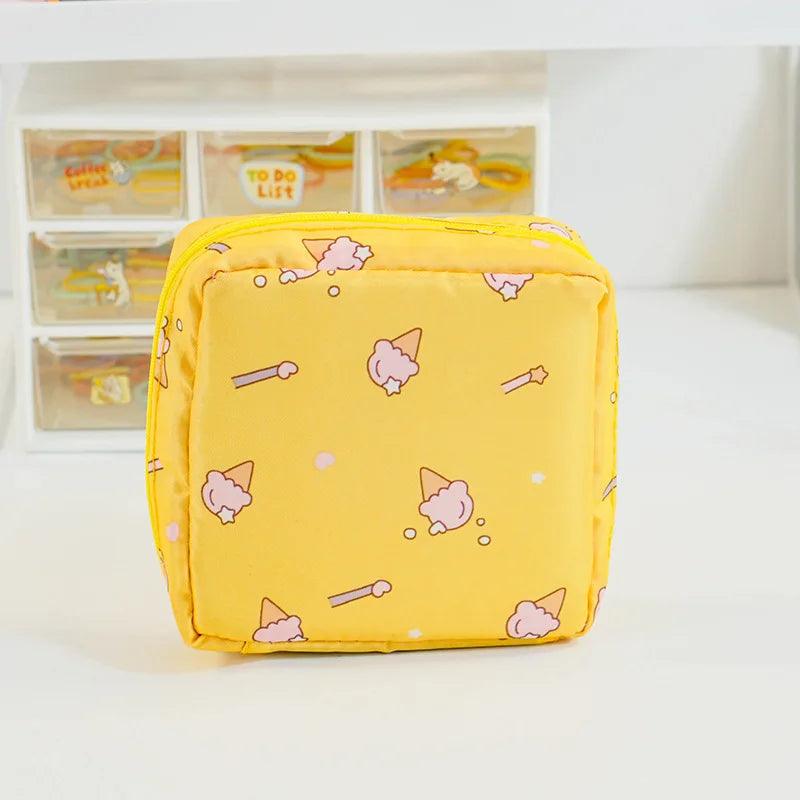 Cute Bear Large Capacity Sanitary Napkin Storage Bags Girls Cartoon Physiological Period Tampon Organiser Bag Mini Bag - Ammpoure Wellbeing