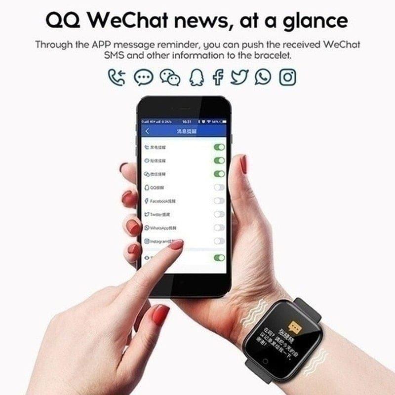 D20 Smart Watch Men Sport Fitness Tracker Blood Pressure Heart Rate Monitor Y68 Women Bracelet For Android IOS Xiaomi Kids - Ammpoure Wellbeing