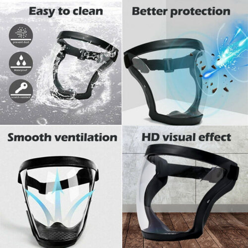 Anti-Fog Shield Super Protective Head Cover Transparent Safety Mask Full Face UK