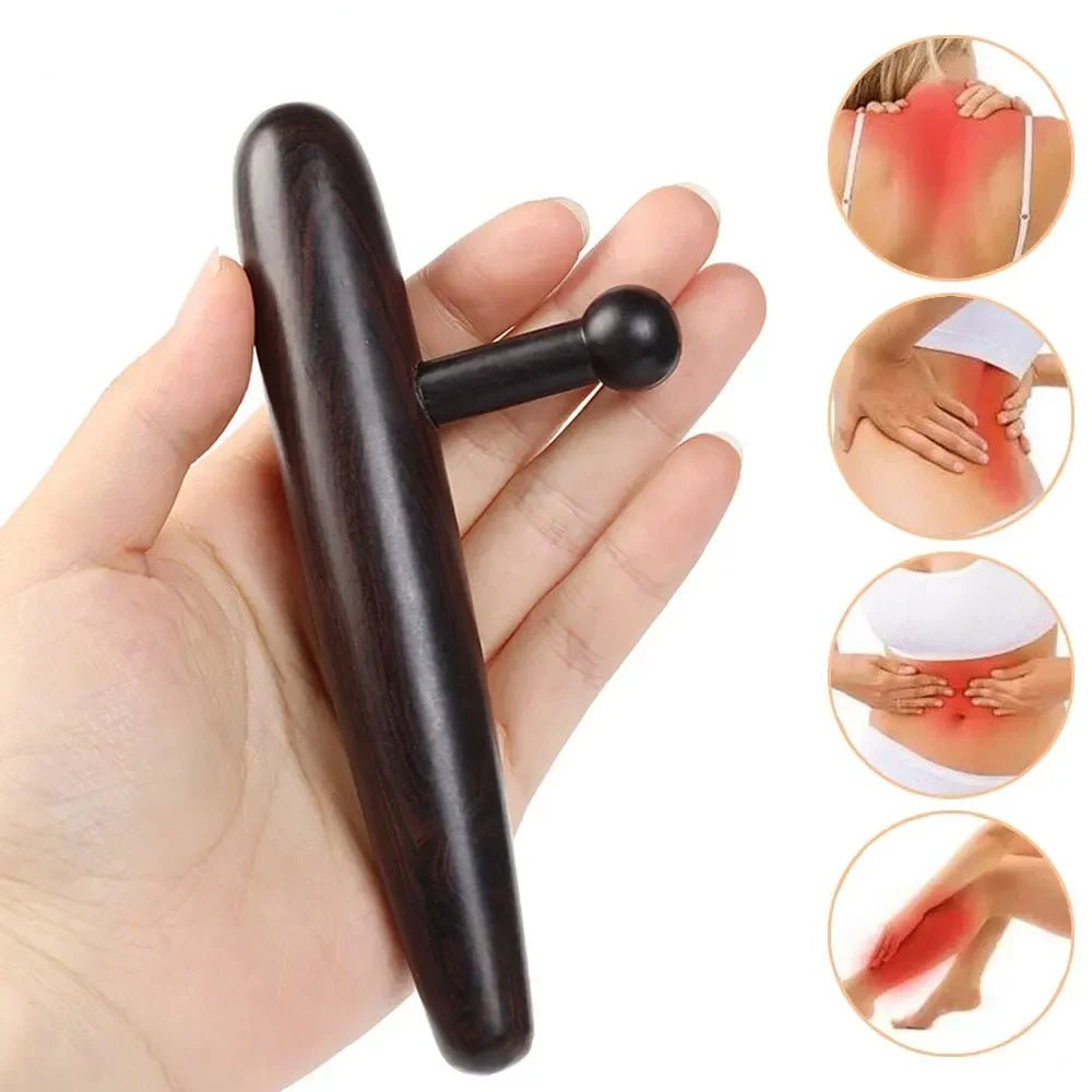 Deep Tissue Massage Tool, Trigger Point Massage Thumb Saver Massager for Back,Leg,Waist, Therapists Equipment Wood Massage Tools - Ammpoure Wellbeing