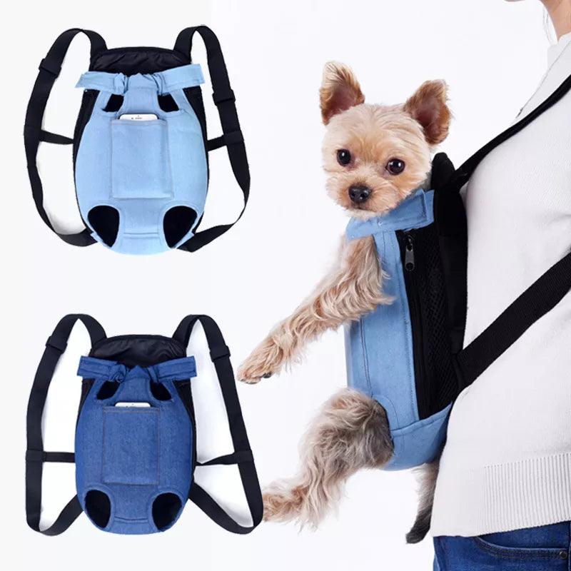 Denim Pet Dog Backpack Outdoor Travel Dog Cat Carrier Bag for Small Dogs Puppy Kedi Carring Bags Pets Products Trasportino Cane - Ammpoure Wellbeing