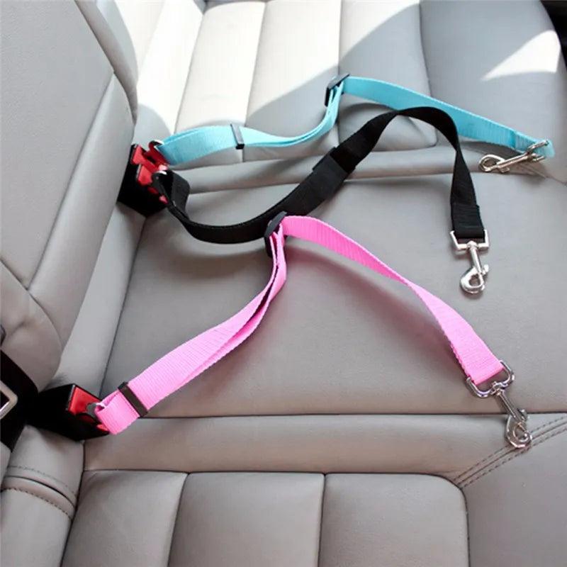 Dog Car Seat Belt Safety Protector Travel Pets Accessories Dog Leash Collar Breakaway Solid Car Harness - Ammpoure Wellbeing