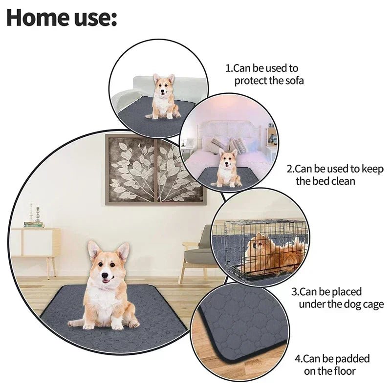 Dog Pee Pad Reusable Washable Waterproof Absorbent Pet Mat Puppy Training Pad Car Seat Cover Dog Supplies - Ammpoure Wellbeing