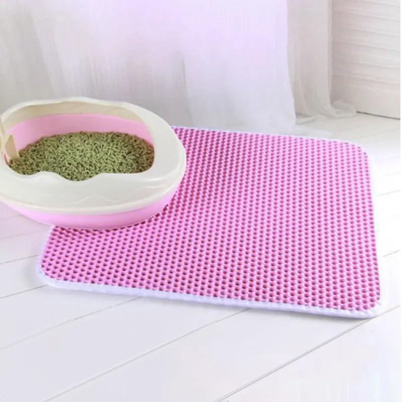 Double Layer EVA Cat Litter Pad Waterproof Non - slip Sand Basin Filter Kitten Dog Washable Mattress Floor Mat Pet Clean Supplies - Ammpoure Wellbeing