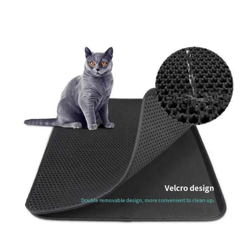 Double Layer EVA Cat Litter Pad Waterproof Non - slip Sand Basin Filter Kitten Dog Washable Mattress Floor Mat Pet Clean Supplies - Ammpoure Wellbeing