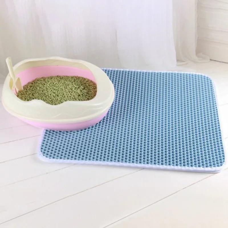 Double Layer EVA Cat Litter Pad Waterproof Non - slip Sand Basin Filter Kitten Dog Washable Mattress Floor Mat Pet Clean Supplies - Ammpoure Wellbeing