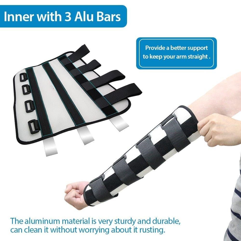 Elbow Fixed Arm Splint Support Brace for Sleeping Elbow Immobilizer Upper Stroke Hemiplegic Rehabilitation Training Tool - Ammpoure Wellbeing