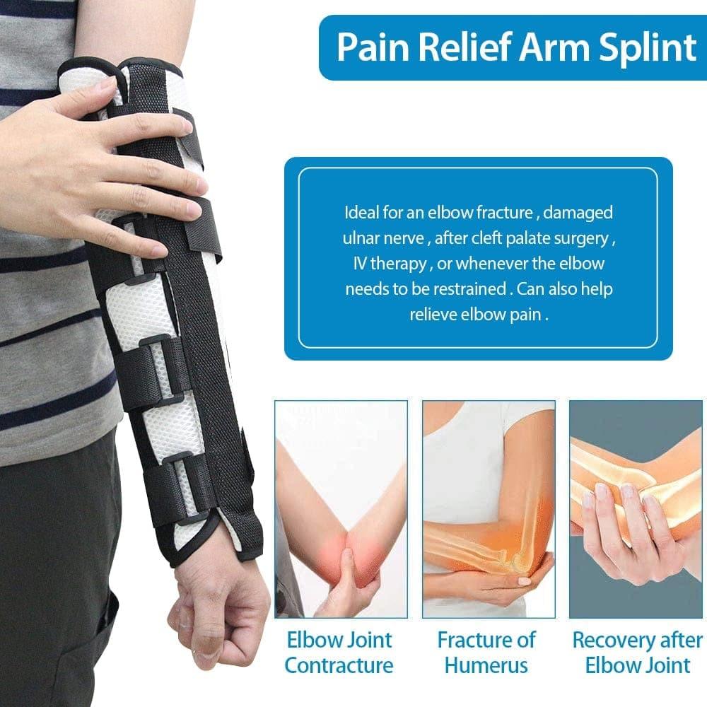 Elbow Fixed Arm Splint Support Brace for Sleeping Elbow Immobilizer Upper Stroke Hemiplegic Rehabilitation Training Tool - Ammpoure Wellbeing