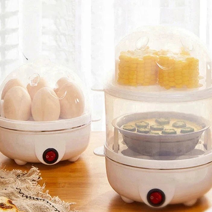 Electric Egg Steamer Machine Multifunction Egg Boiler Cooker Pan Corn Milk Rapid Breakfast Cooking Appliances for The Kitchen - Ammpoure Wellbeing