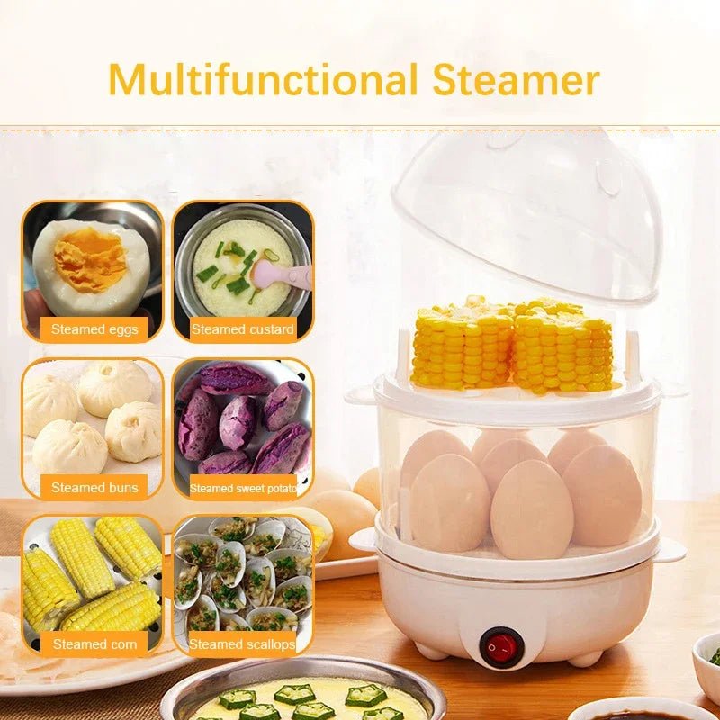 Electric Egg Steamer Machine Multifunction Egg Boiler Cooker Pan Corn Milk Rapid Breakfast Cooking Appliances for The Kitchen - Ammpoure Wellbeing