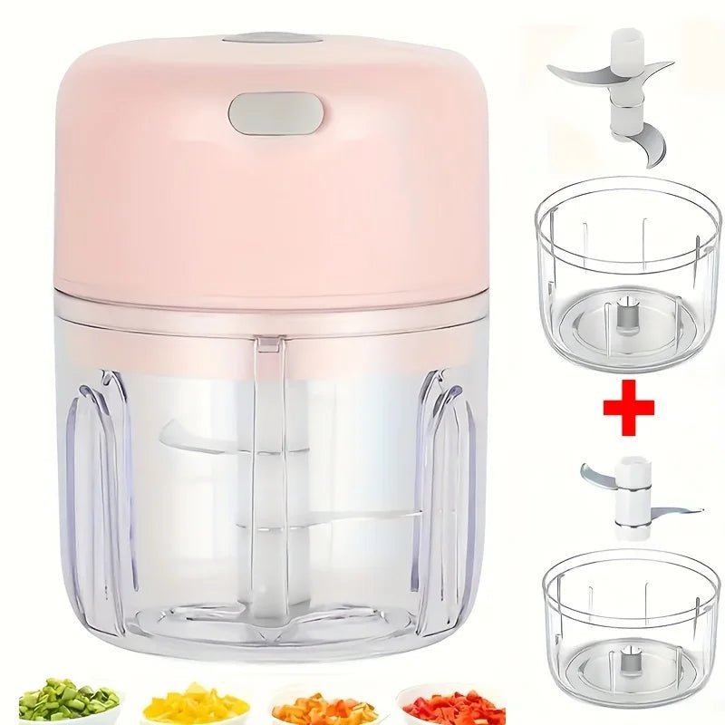 Electric Kitchen Food Chopper Mini Garlic Masher Crusher USB Portable Meat Grinder Vegetable Chopper For Kitchen Gadgets - Ammpoure Wellbeing