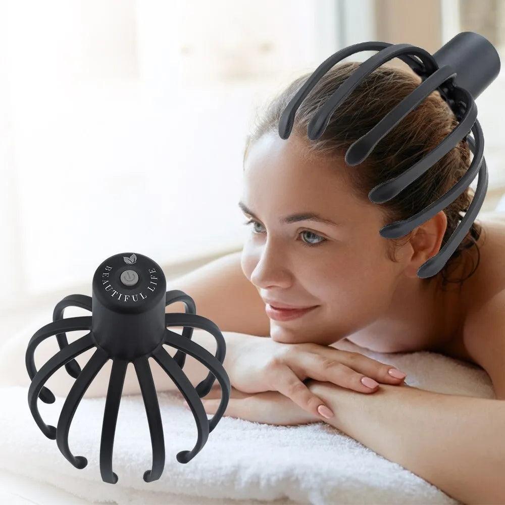 Electric Octopus Claw Scalp Massager Stress Relief Therapeutic Head Scratcher Stress Relief and Hair Stimulation - Ammpoure Wellbeing