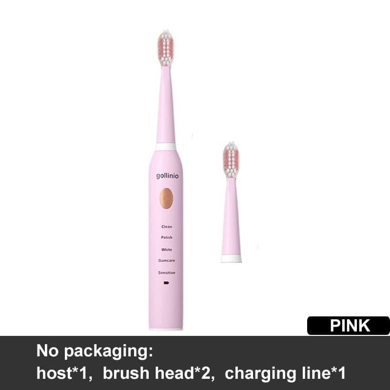 Electric Toothbrush Usb Fast Charging Adult Replacement Head Whitening - Ammpoure Wellbeing