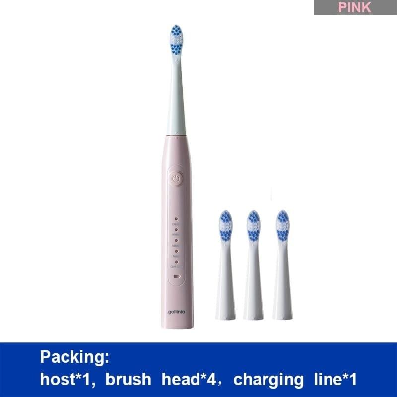 Electric Toothbrush Usb Fast Charging Adult Replacement Head Whitening - Ammpoure Wellbeing