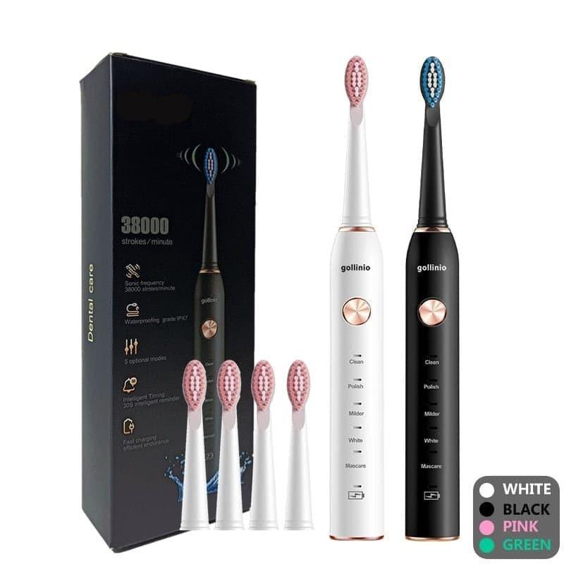 Electric Toothbrush Usb Fast Charging Adult Replacement Head Whitening - Ammpoure Wellbeing