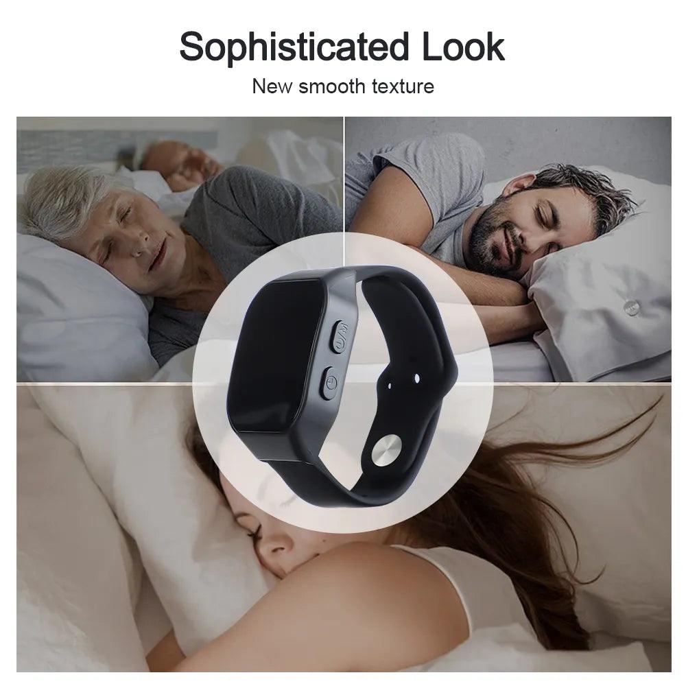 EMS Sleep Aid Watch Microcurrent Pulse Sleeping Anti - anxiety Insomnia Hypnosis Device Fast Sleep Rest Wristband Watch Relief - Ammpoure Wellbeing