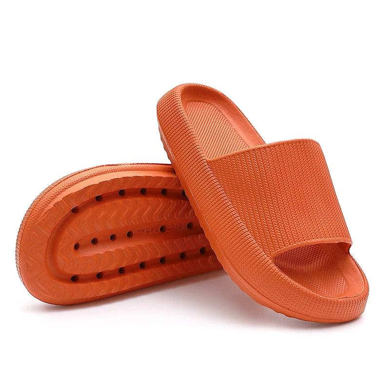 Fashion Women Summer Soft Slippers Thick Platform Bathroom Home Men Indoor Non - slip Anti - slip Female - Ammpoure Wellbeing