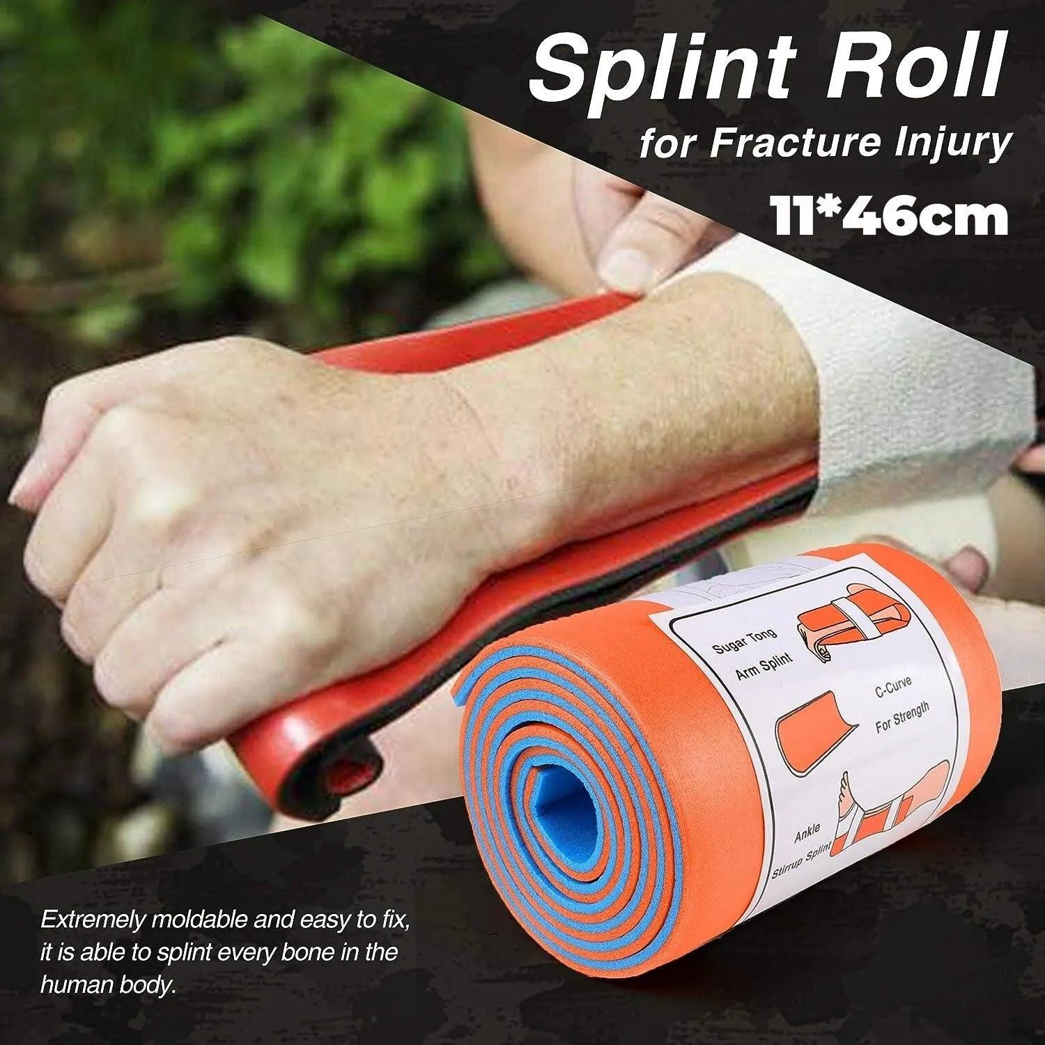 First Aid Universal Aluminum Splint Roll Medical Survival Polymer For Fixture Bone Emergency Kit Outdoor Travel - Ammpoure Wellbeing