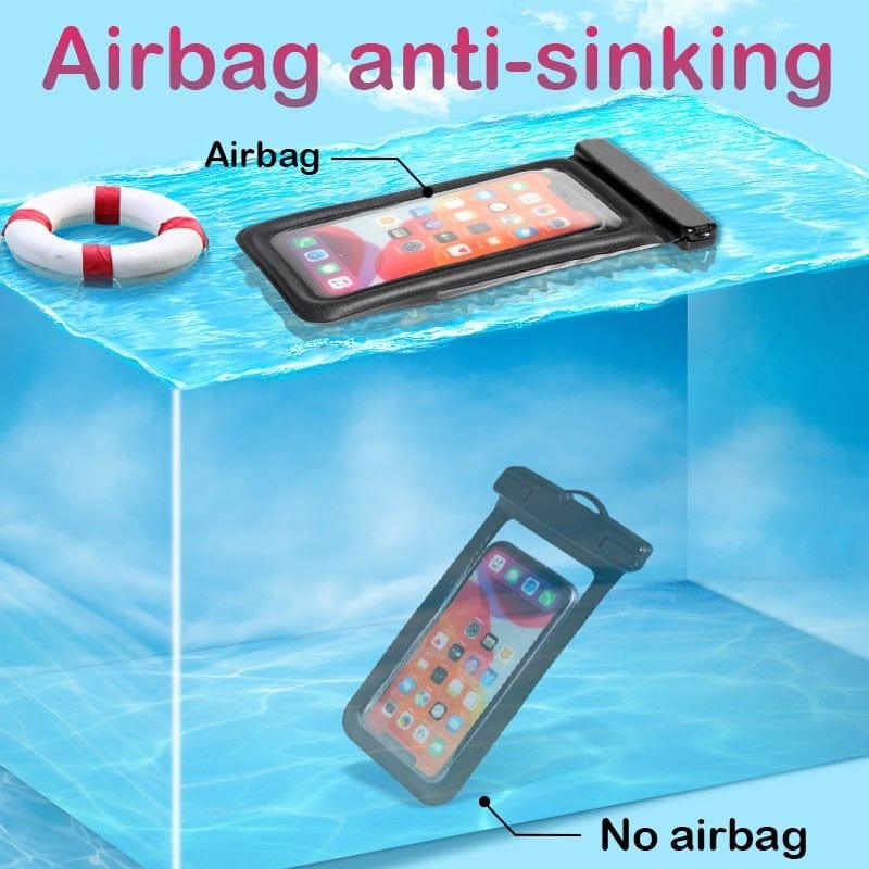 Floating Airbag Waterproof Swim Bag Phone Case For iPhone 11 12 13 14 Pro Max Samsung S23 S22 Xiaomi 13 Huawei P30 20 Lite Cover - Ammpoure Wellbeing