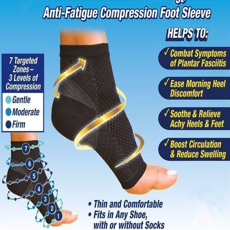 Foot angel anti fatigue compression foot sleeve Ankle Support Running Cycle Basketball Sports Socks Outdoor Men Ankle Brace Sock - Ammpoure Wellbeing