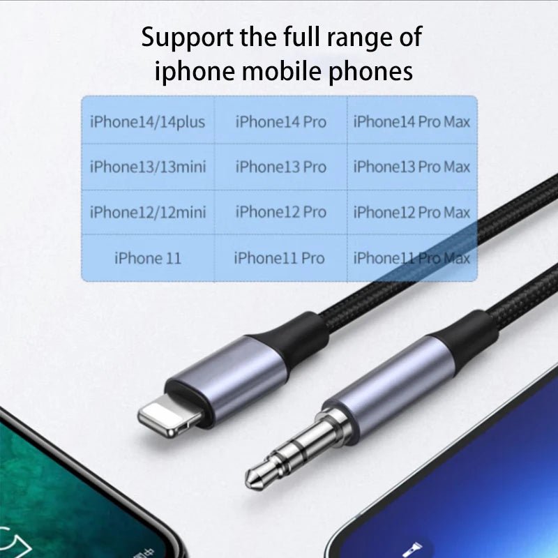 For iPhone To 3 5 MM Jack AUX Cable Adapter For iPhone 12 13 14 Pro Adapter Headphone Connector Audio Splitter phone accessories - Ammpoure Wellbeing