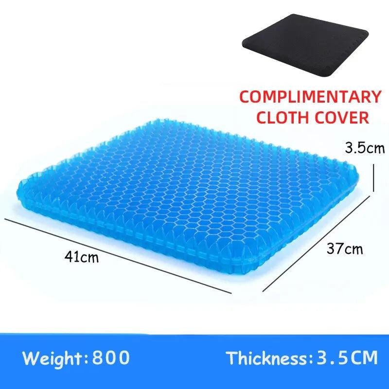 Gel Seat Cushion Summer Breathable Honeycomb Design For Pressure Relief Back Tailbone Pain - Home Office Wheelchair Chair Cars - Ammpoure Wellbeing