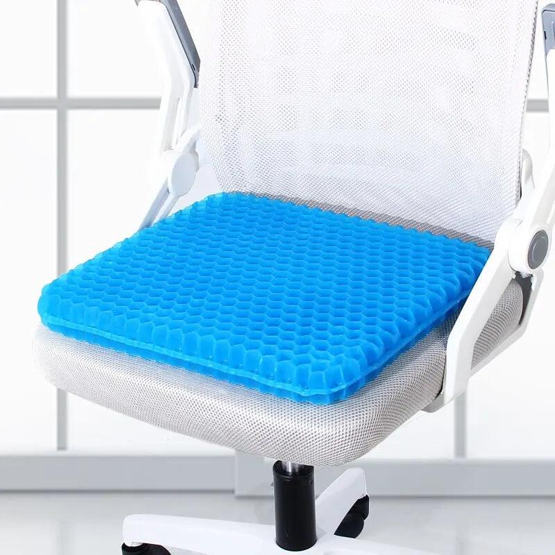 Gel Seat Cushion Summer Breathable Honeycomb Design For Pressure Relief Back Tailbone Pain - Home Office Wheelchair Chair Cars - Ammpoure Wellbeing