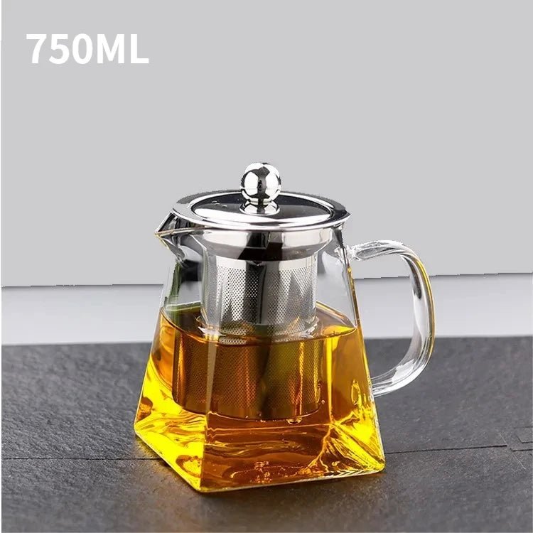 Glass Teapot with Infuser Tea Set Kettle Maker Infusers Jug Teaware Kitchen Dining Bar Home Tea Kit Glass Teapot Samovar - Ammpoure Wellbeing