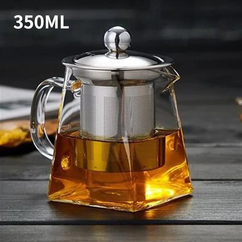 Glass Teapot with Infuser Tea Set Kettle Maker Infusers Jug Teaware Kitchen Dining Bar Home Tea Kit Glass Teapot Samovar - Ammpoure Wellbeing