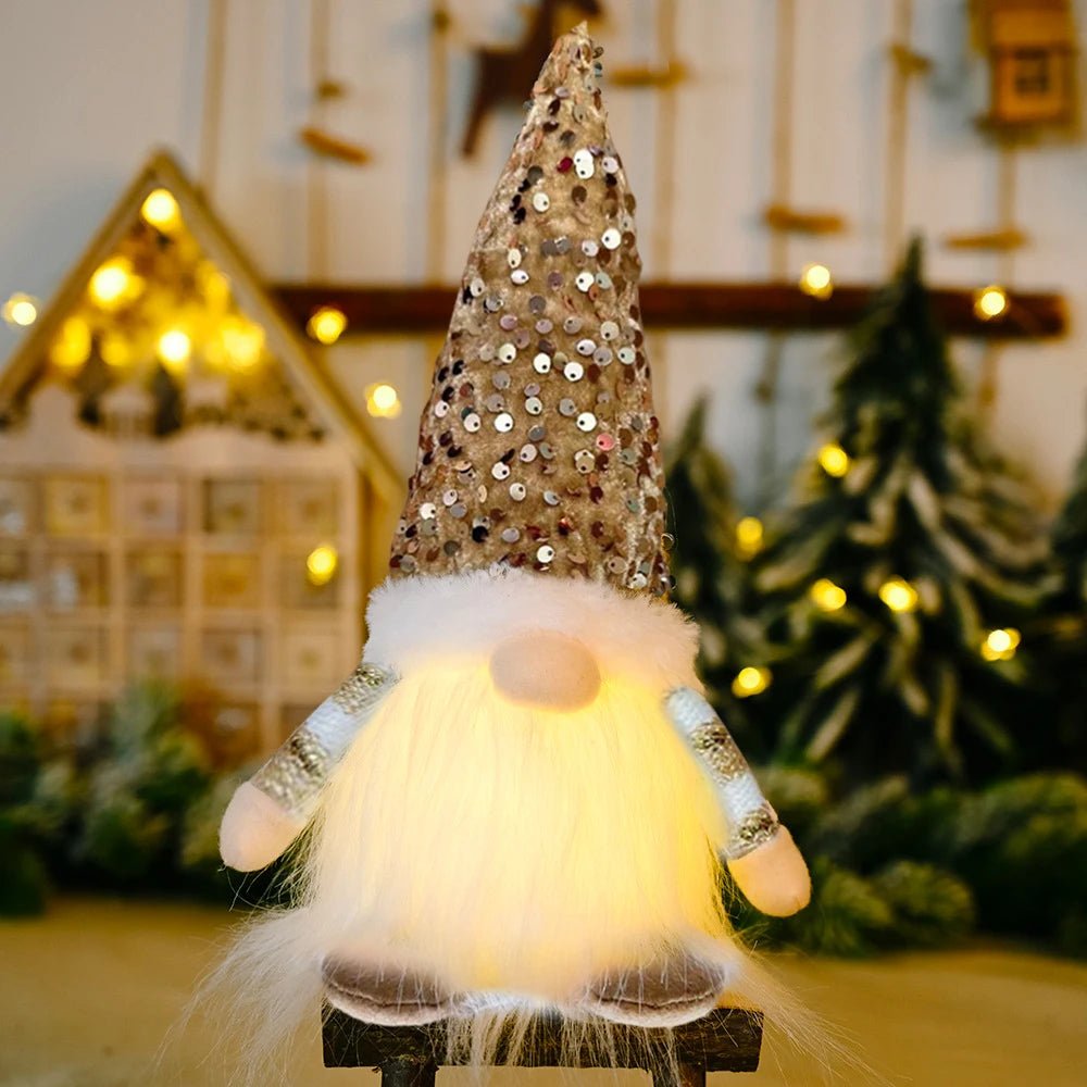 Glowing Gnome Christmas Decorations Faceless Plush Dolls elf Home Ornaments Navidad New Year Gift - Ammpoure Wellbeing