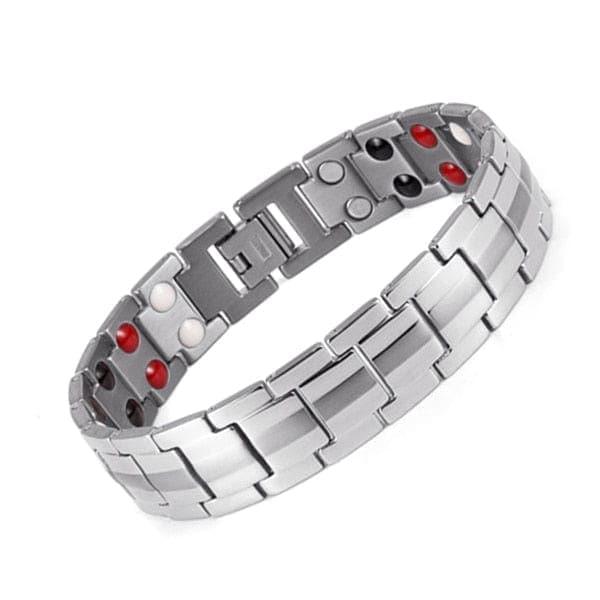 Gold Plated UK Blood Pressure Magnetic Titanium Bio Energy Bracelet For Men Women - Ammpoure Wellbeing