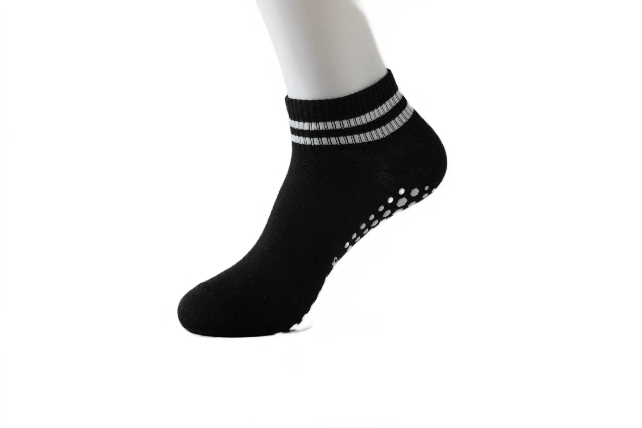 Grip Socks for Women, Non Slip Pilates Yoga Socks with Double Stripes Non Slip Socks for Workout, Ballet, Athletic Socks - Ammpoure Wellbeing