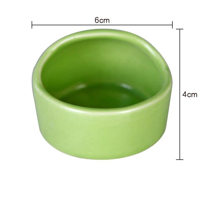 Hamster Bowl Food Dish Ceramic Small Animal Bowl Prevent Knocking Over For Food Splashing Gerbil Chinchilla Rat Ferret Hedgehog - Ammpoure Wellbeing