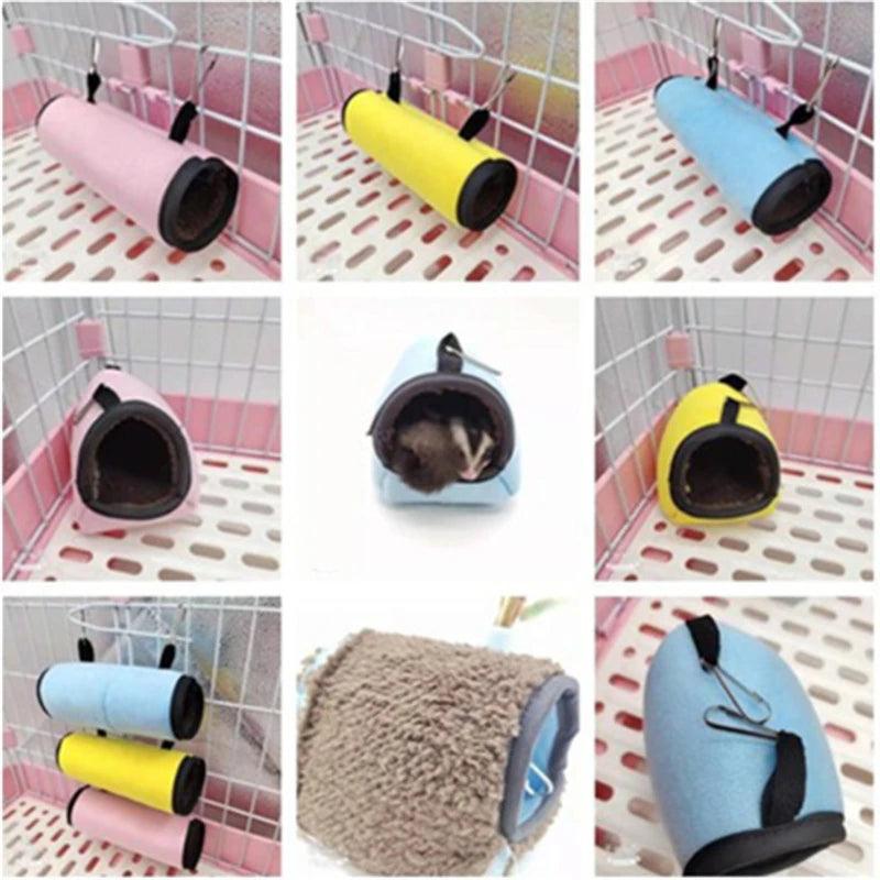 Hamster Cage Ferret Tunnel Hammock For Rat Warm Hamster Tube Toy Hanging Bed Cage For Hamster Rabbit Guinea Pig Small Animals - Ammpoure Wellbeing