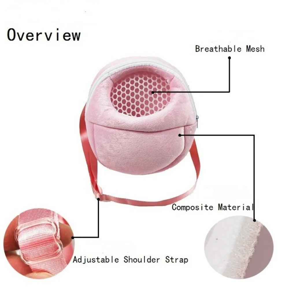 Hamster Travel Carrier Bag Chinchilla Guinea Pig Bunny Breathable Carrier Cage Warm Soft Travel Walking Small Animal Carrier - Ammpoure Wellbeing