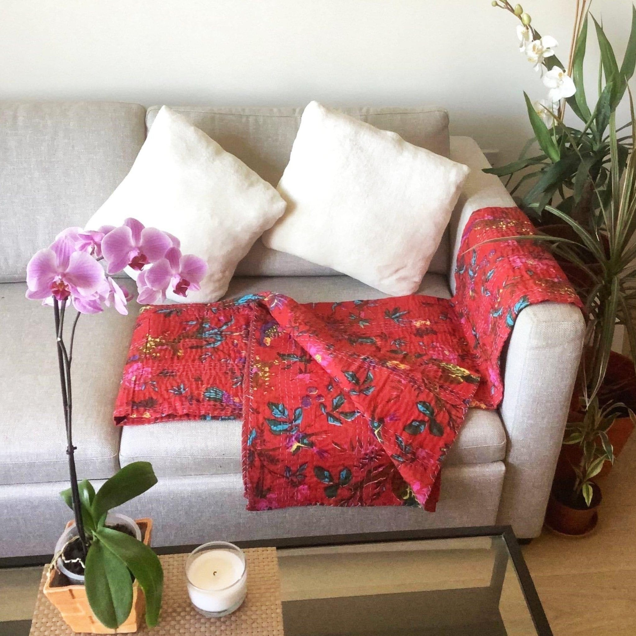 Hand Embroidered Kantha Quilt - Ammpoure Wellbeing