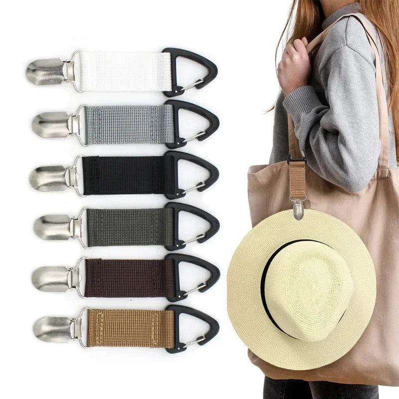 Hat Clip on Bag for Traveling Hanging on Bag Handbag Backpack Luggage Hat Holder Kids Adults Outdoor Travel Beach Accessories - Ammpoure Wellbeing