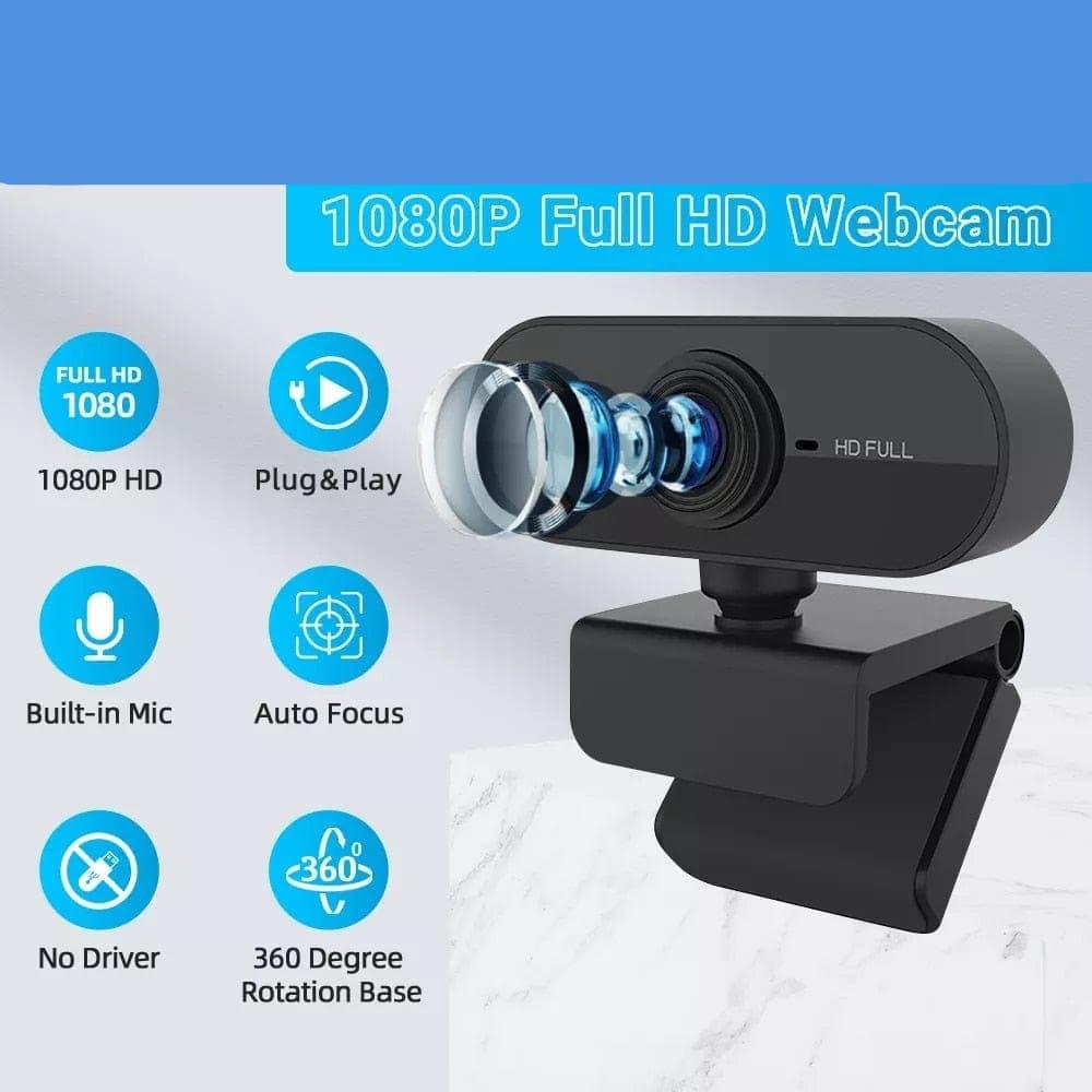 HD 1080P Cam Webcam Computer PC Web USB Camera With Microphone Rotate Camera For Video Calling Conference Work - Ammpoure Wellbeing