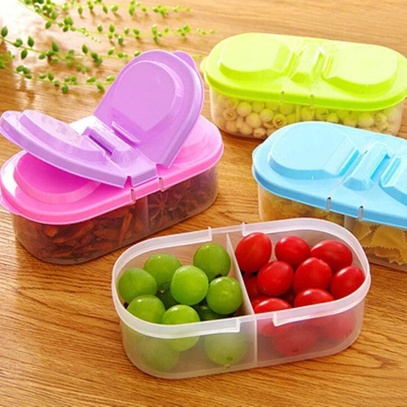 Healthy Plastic Food Container Portable Lunch Box Capacity Camping Picnic Food Fruit Container Storage Box for kids Dinnerware - Ammpoure Wellbeing