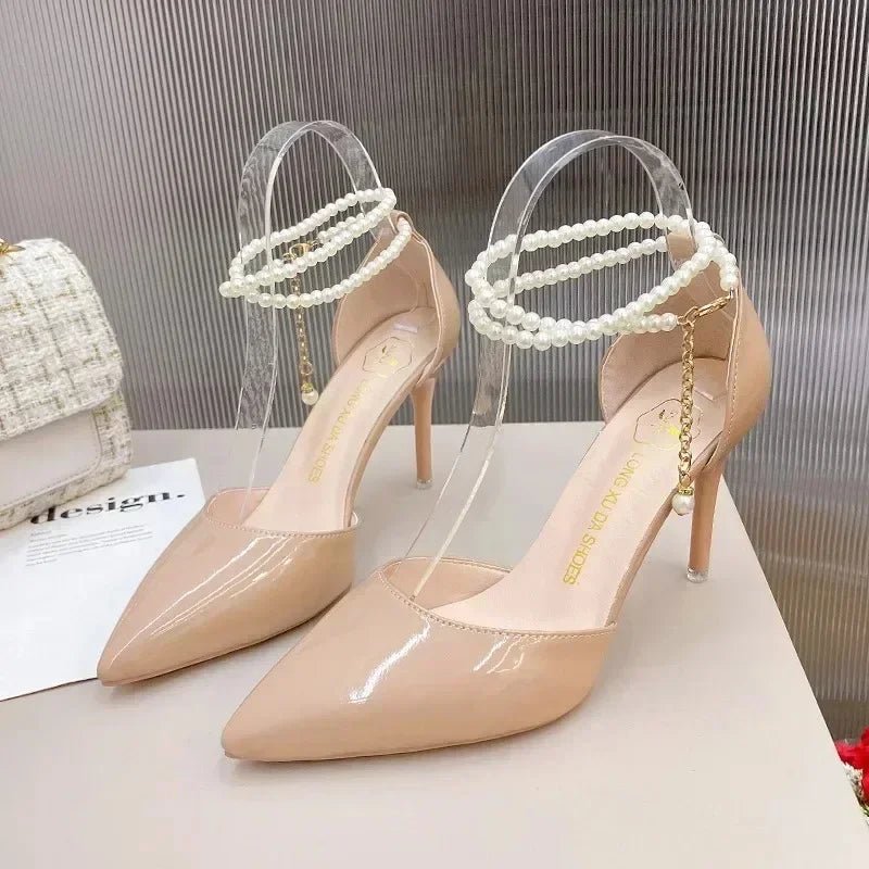 High Quality Nude Women's High Heels New Style Classic Buckle Women's High Heels Fashion Pointed Toe Elegant Formal Shoes - Ammpoure Wellbeing