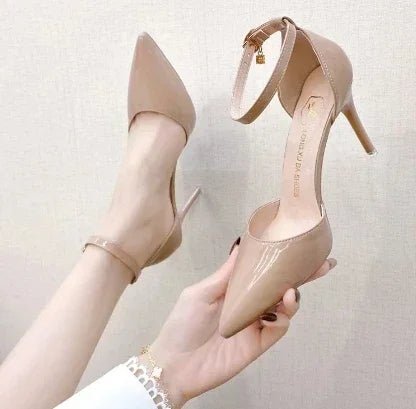 High Quality Nude Women's High Heels New Style Classic Buckle Women's High Heels Fashion Pointed Toe Elegant Formal Shoes - Ammpoure Wellbeing