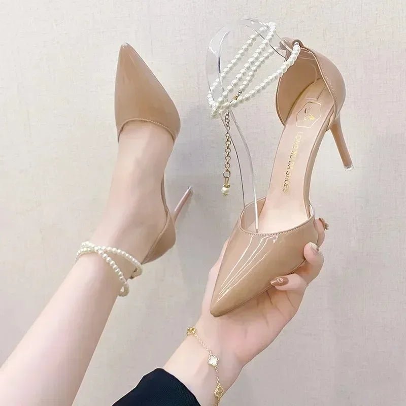 High Quality Nude Women's High Heels New Style Classic Buckle Women's High Heels Fashion Pointed Toe Elegant Formal Shoes - Ammpoure Wellbeing