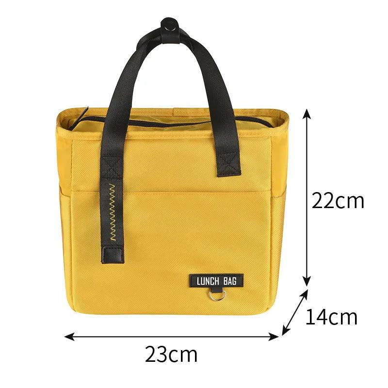 Insulated Bento Lunch Box Thermal Bag Large Capacity Food Zipper Storage Bags Container for Women Cooler Travel Picnic Handbags - Ammpoure Wellbeing