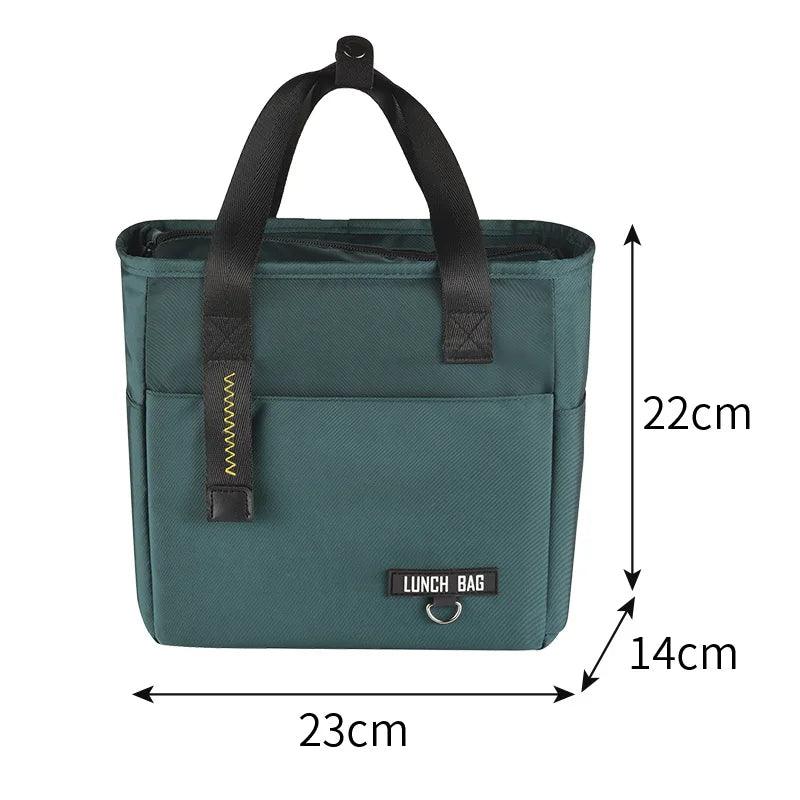 Insulated Bento Lunch Box Thermal Bag Large Capacity Food Zipper Storage Bags Container for Women Cooler Travel Picnic Handbags - Ammpoure Wellbeing