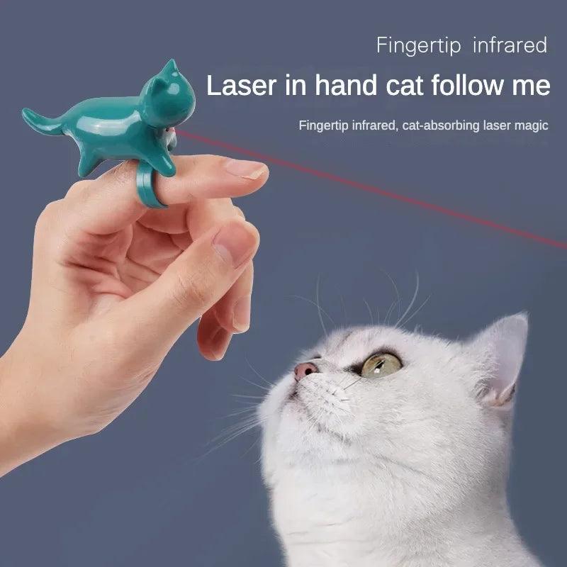 Interactive Laser Cat Teaser, Teasing Finger Lights Toy, Infrared Pet Toy, ABS Materials, Pet Supplies - Ammpoure Wellbeing