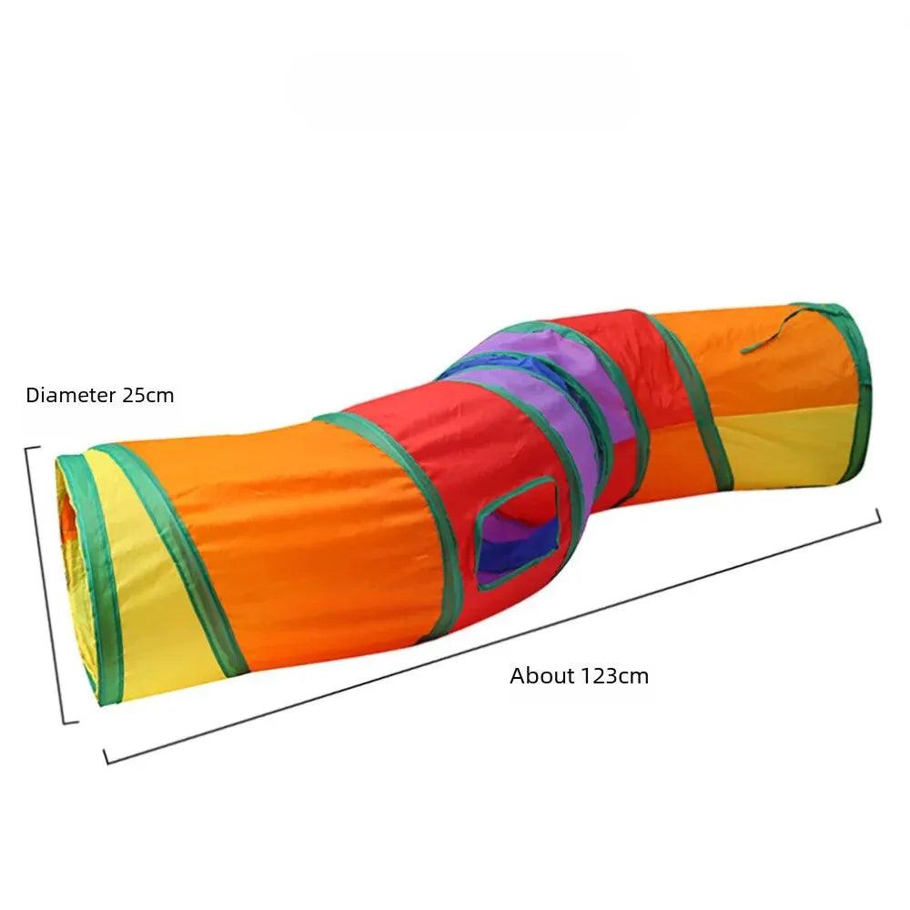 Interactive Pet Toy Rainbow Cat Tunnel Playground Cats Dogs Running Track Rolling Dragon Tunnel Pet Supplies - Ammpoure Wellbeing