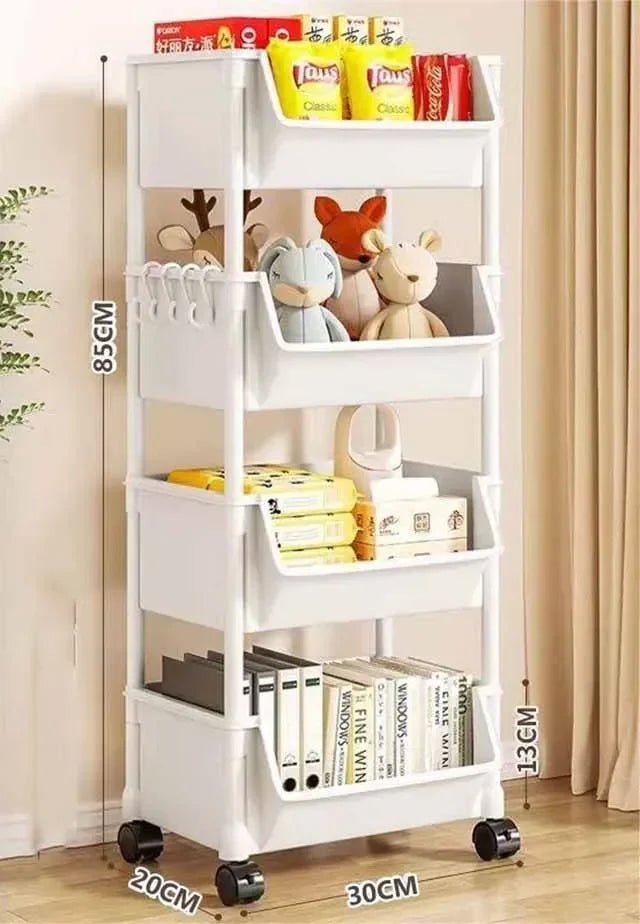 Kitchen Storage Rack Trolley Bookshelf Kitchen Corner Narrow Slit Storage Cabinet Bathroom Living Room Home Organizer - Ammpoure Wellbeing