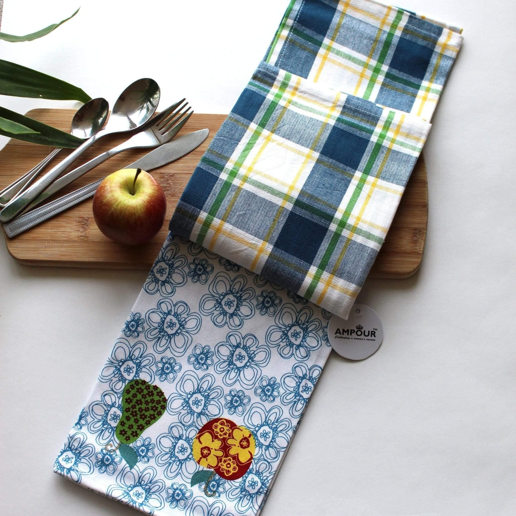 Kitchen Tea Towels, Pack of 2,3,4,5 - Ammpoure Wellbeing