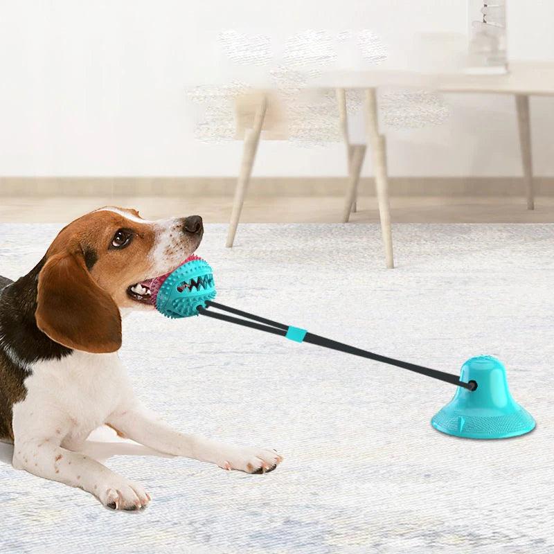 Large Dog Ball Toys Suction Cup Ropes Interactive Leaking Slow Feeder Chew Toy Toothing Clean Big Pet Supplies Pets accessories - Ammpoure Wellbeing